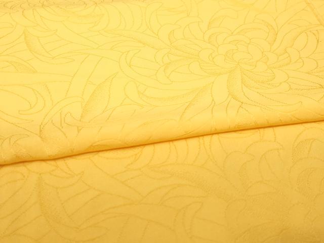 平和屋着物▽上質な色無地　単衣　乱菊地紋　柑子色　正絹　逸品　未使用　AABG9271ck_4