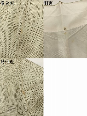平和屋着物●上質な紬　麻の葉文様　正絹　逸品　AABG9535ph_6