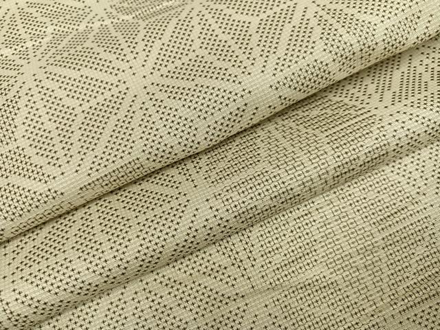 平和屋着物●上質な紬　麻の葉文様　正絹　逸品　AABG9535ph