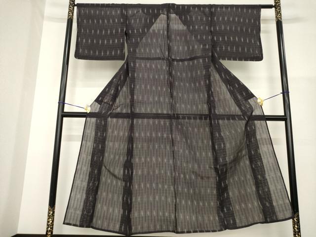 平和屋着物＊夏物　紗紬　変わり縞　正絹　逸品　AABG9680ck_1