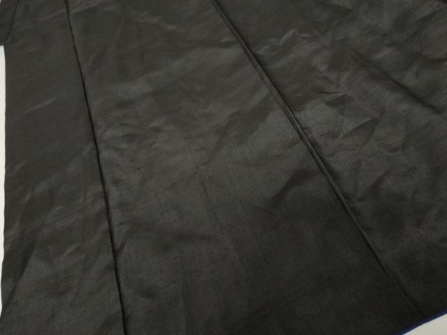 平和屋着物○男性 黒紋付 紬地 正絹 逸品 AABG9869cs 【公式通販】