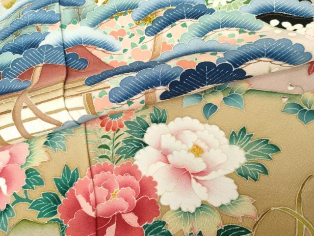 平和屋着物●本加賀友禅作家　中雅雄　黒留袖　松竹梅風景文　正絹　逸品　AABG9870cs_5