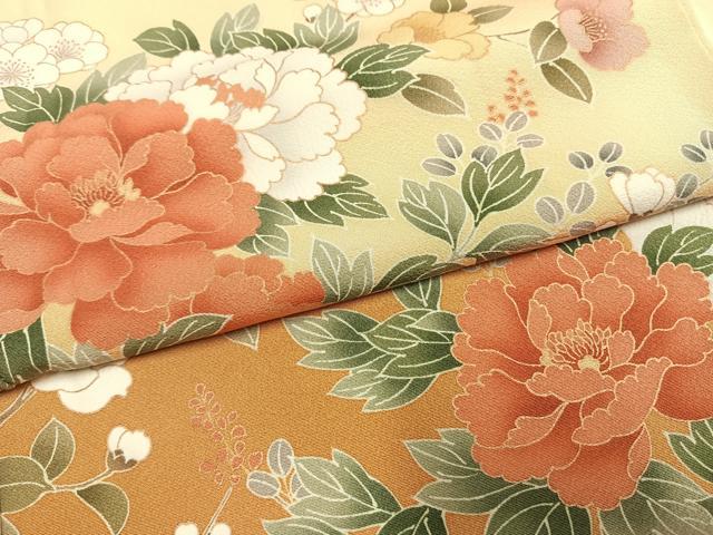 平和屋着物●訪問着　枝花文　暈し染め　正絹　逸品　AABH0491fy_4