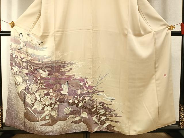 平和屋着物●中島博司　訪問着　花鳥文　正絹　逸品　AABH0549fy_2