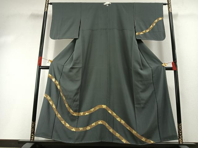 平和屋着物●訪問着　竹屋町刺繍　鬘帯　金彩　まるやま扱い　正絹　逸品　未使用　AABH0619fy