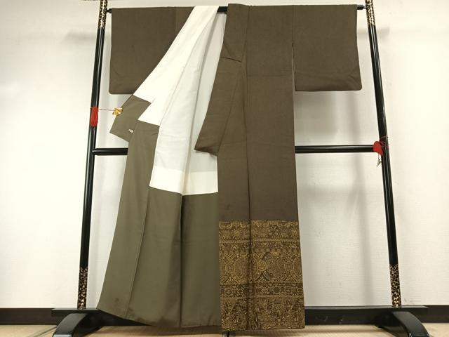 平和屋着物●創業280年　誉田屋源兵衛　訪問着　お召　オリエント文様　さが美扱い　正絹　逸品　AABH0665fy_1