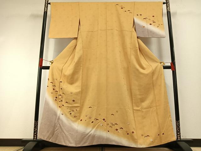 平和屋着物●訪問着　松　梅　暈し染め　金彩　正絹　逸品　AABH0719fy 27,885円