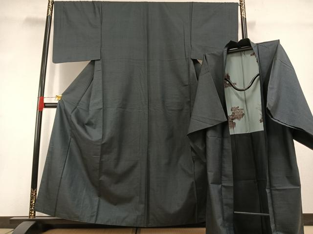 平和屋着物□極上 男性 本場大島紬 アンサンブル 長羽織 100亀甲 総