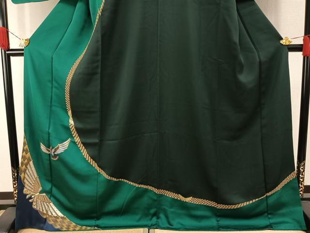 平和屋着物●螺鈿作家　甲斐泰造　訪問着　飛鳥文　金銀彩　ロング丈　正絹　逸品　AABH0813fy_2