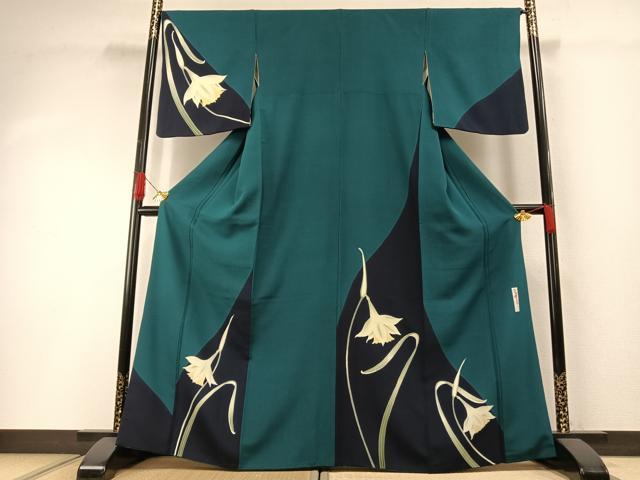 平和屋着物●世界的人形師　辻村寿三郎　ジュサブロー　訪問着　草花文　正絹　逸品　AABH0815fy