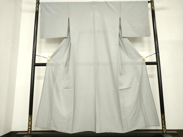 平和屋着物＊夏物　色無地　絽　茶鼠色　正絹　逸品　AABH1923ck