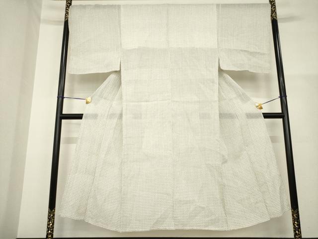 平和屋着物＊夏物　男性　上布　井桁絣　黒地　麻　逸品　AABF5742fy 平和屋着物＊夏物 男性 上布 変わり格子 麻 逸品 AABH1975ck