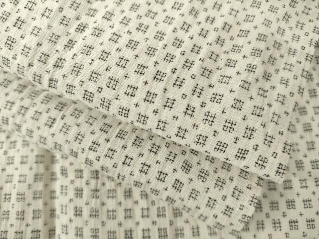 平和屋着物＊夏物　男性　上布　変わり格子　麻　逸品　AABH1975ck