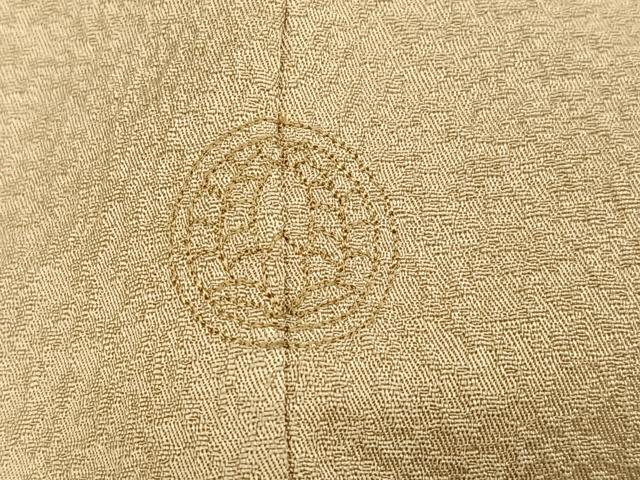 平和屋着物●無地絵羽訪問着　作家物　秀雄　草木染　草花文　色無地　枯色　正絹　逸品　AABH2031ph_6