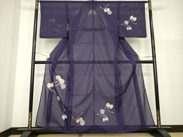 平和屋着物＊夏物　訪問着　絽　花鼓文　金彩　洗える着物　未使用　AABH2100ck