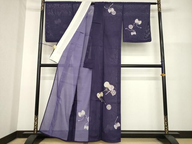 平和屋着物＊夏物　訪問着　絽　花鼓文　金彩　洗える着物　未使用　AABH2100ck_1