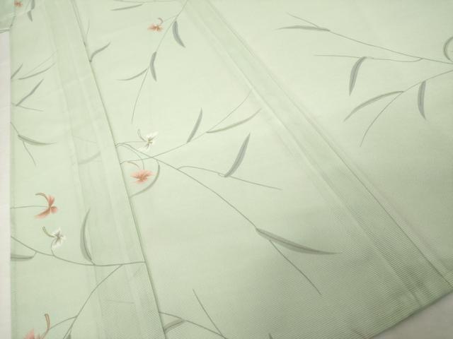 平和屋着物＊夏物　小紋　絽　草花文　洗える着物　AABH2103ck_2
