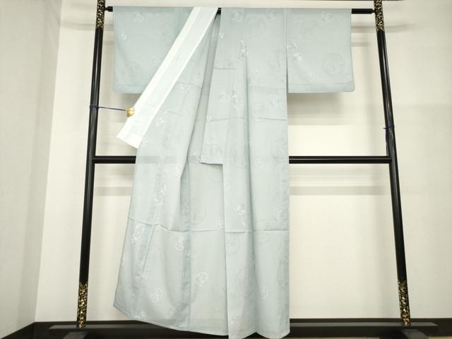 平和屋着物＊夏物　小紋　絽　花丸文　洗える着物　AABH2122ck_1