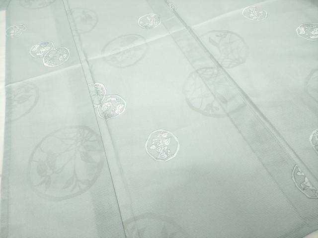 平和屋着物＊夏物　小紋　絽　花丸文　洗える着物　AABH2122ck_2