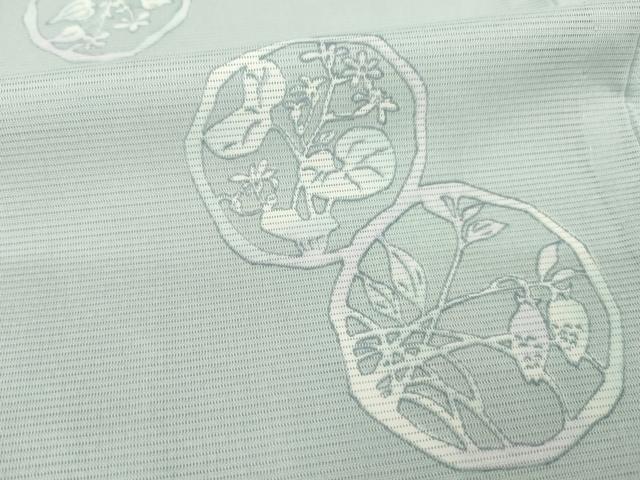 平和屋着物＊夏物　小紋　絽　花丸文　洗える着物　AABH2122ck_4
