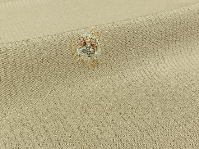 平和屋着物▽上質な小紋　単衣　絞り　手描き　花丸文　金彩　正絹　逸品　AABH2272jh_5