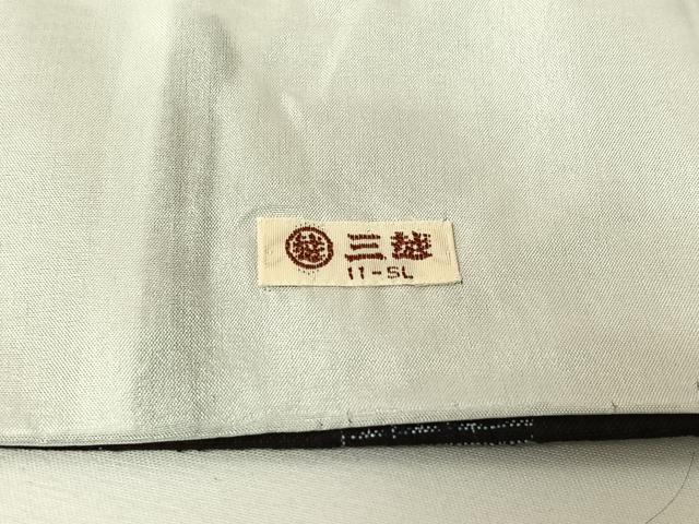 平和屋着物▽上質な紬　単衣　幾何学丸文　三越扱い　正絹　逸品　AABH2318jh_6