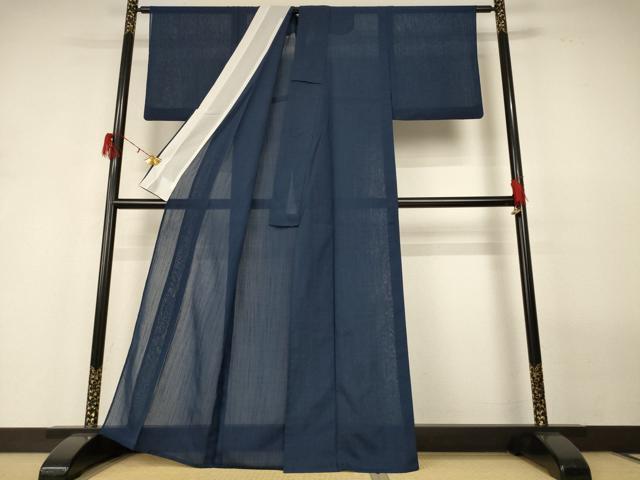 平和屋着物＊夏物　色無地　紗　褐返色　洗える着物　AABH2533jd_1