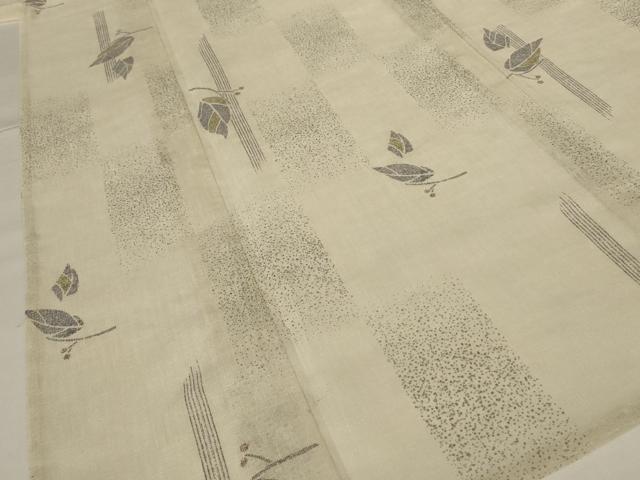 平和屋着物＊夏物　小紋　紗　枝葉文　洗える着物　AABH2554jd_3