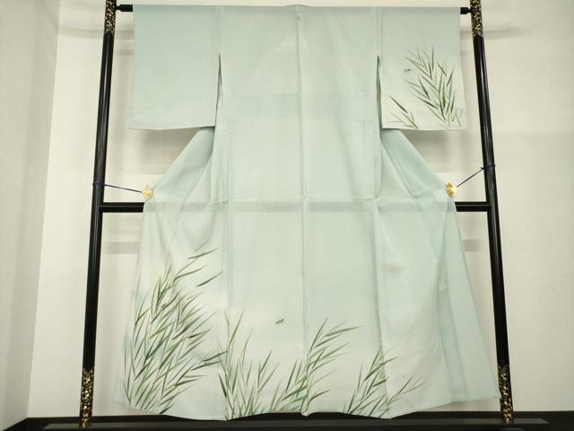 平和屋着物＊夏物　訪問着　絽　ホタル　銀彩　正絹　逸品　AABH2562ck
