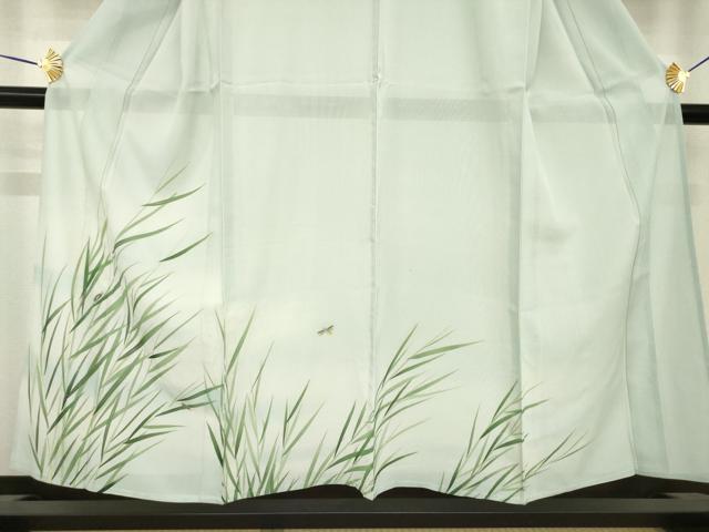 平和屋着物＊夏物　訪問着　絽　ホタル　銀彩　正絹　逸品　AABH2562ck_2