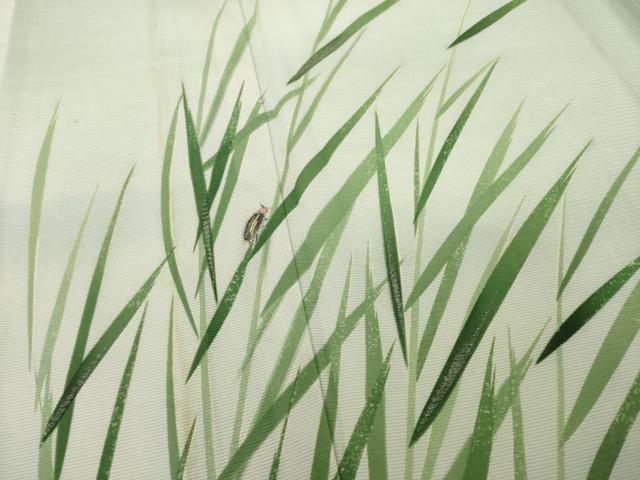平和屋着物＊夏物　訪問着　絽　ホタル　銀彩　正絹　逸品　AABH2562ck_3