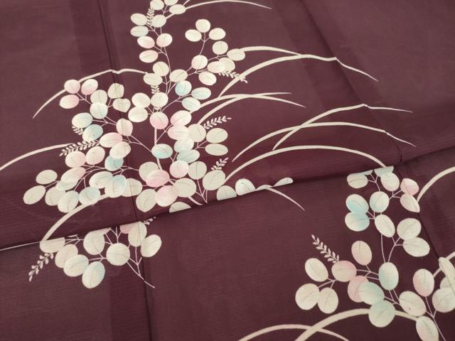 平和屋着物＊夏物　訪問着　絽　芝花文　さんび謹製　洗える着物　AABH2577ck_4