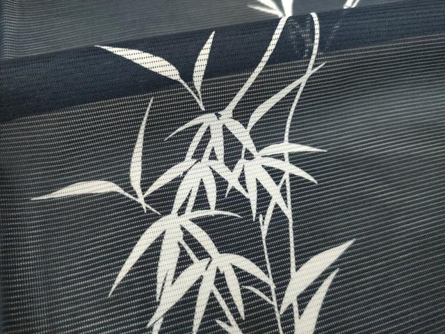 平和屋着物＊夏物　小紋　絽　笹竹文　洗える着物　AABH2584ck_3