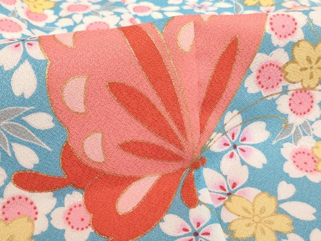 平和屋着物[]七五三　女の子　７歳　祝着　四つ身　舞蝶枝垂れ桜文　金彩　AABH2896ja_5