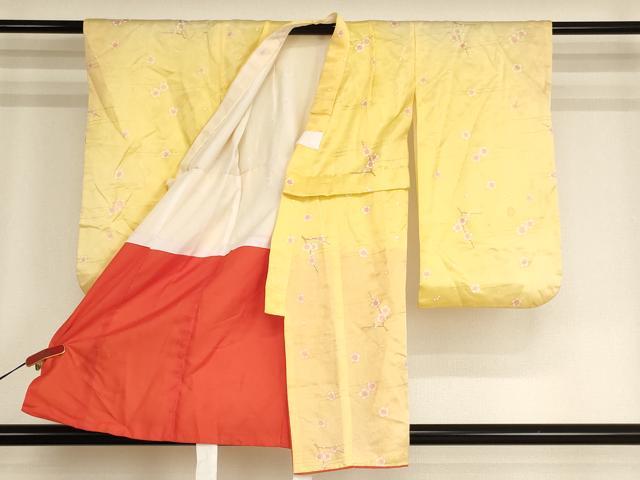 平和屋着物[]七五三　女の子　３歳　祝着　三つ身　長襦袢（単衣）・被布セット　束ね熨斗文　暈し染め　金彩　AABH2955ja_1