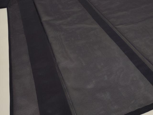 平和屋着物＊夏物　色無地　紗　黒紅色　洗える着物　AABH3166jd_2