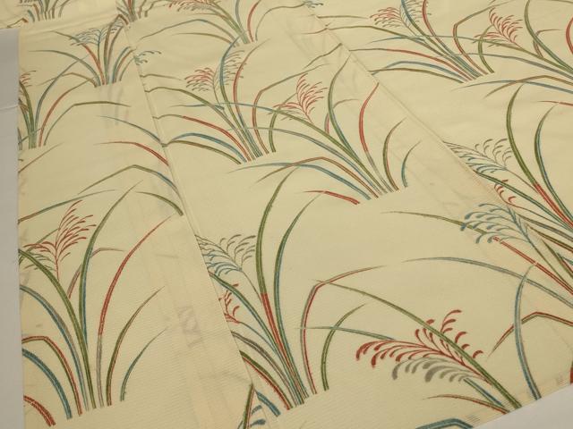 平和屋着物＊夏物　小紋　絽　草葉文　正絹　逸品　AABH3172jd 平和屋着物＊夏物 小紋 絽 舞花文 正絹 逸品 AABB6738jd 【公式通販】