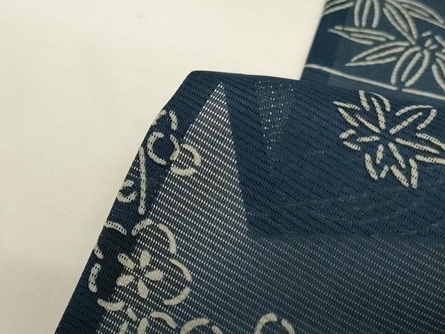 平和屋着物＊夏物　小紋　絽　流水花文　洗える着物　AABH3177jd