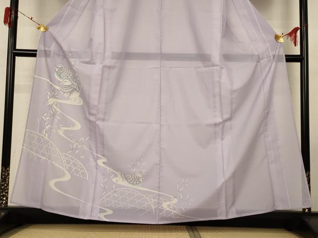 平和屋着物＊夏物　訪問着　絽　鴛鴦文　洗える着物　AABH3185jd_2