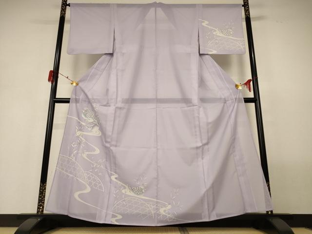 平和屋着物＊夏物　訪問着　絽　鴛鴦文　洗える着物　AABH3185jd