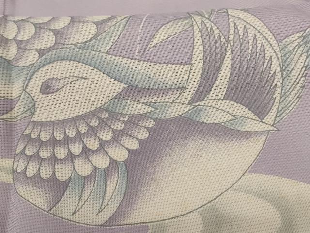 平和屋着物＊夏物　訪問着　絽　鴛鴦文　洗える着物　AABH3185jd_5