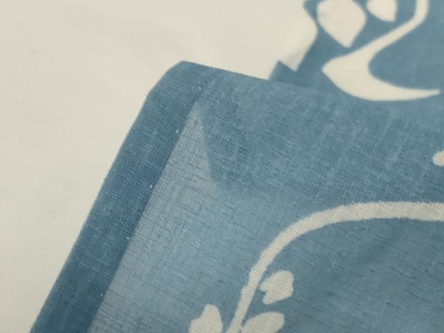 平和屋着物＊夏物　小紋　紗　草花文　洗える着物　AABH3231jd_6