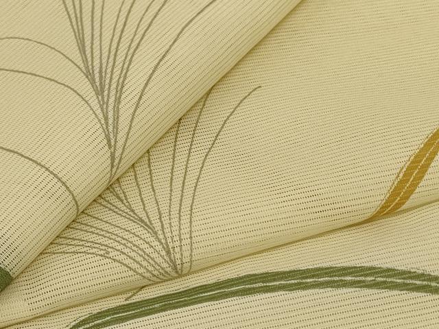 平和屋着物＊夏物　小紋　絽　草葉文　洗える着物　AABH3234jd