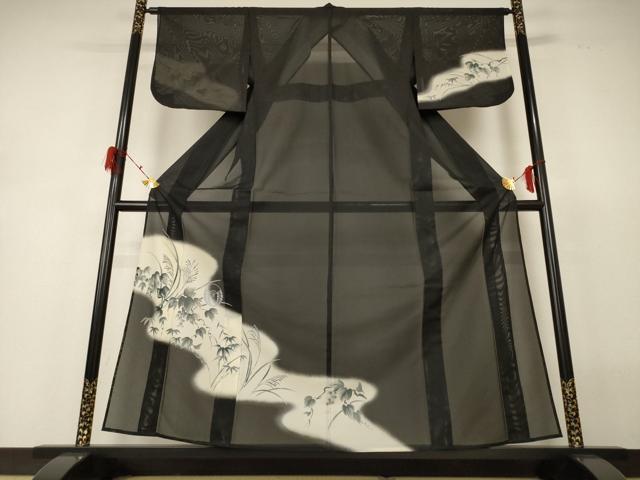 平和屋着物＊夏物　訪問着　絽　草花文　洗える着物　AABH3245jd