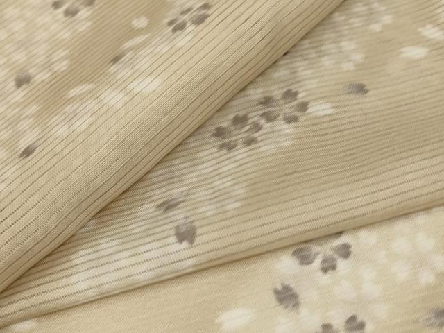 平和屋着物＊夏物　小紋　絽　桜　洗える着物　未使用　AABH3279jd