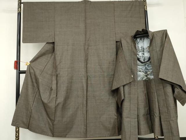 平和屋着物●男性　男柄の最高峰　西郷柄　西郷絣　本場大島紬　アンサンブル　正絹　逸品　AABH3667cs