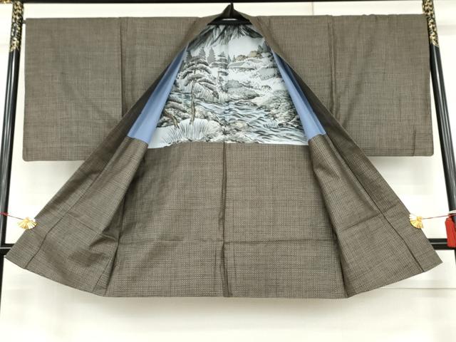 平和屋着物●男性　男柄の最高峰　西郷柄　西郷絣　本場大島紬　アンサンブル　正絹　逸品　AABH3667cs_7