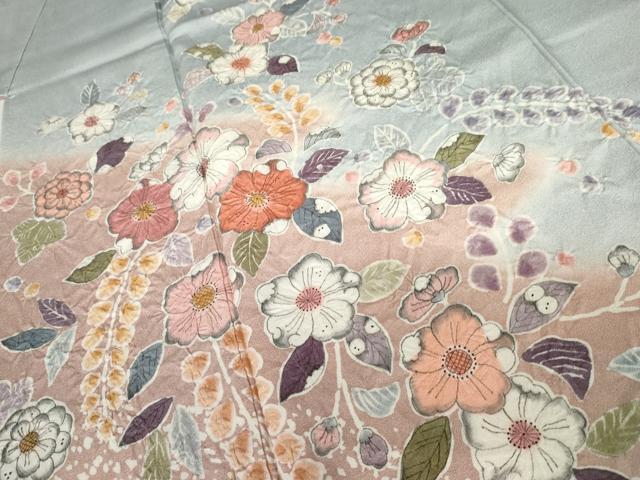 平和屋着物●訪問着　辻が花　暈し染め　金彩　正絹　逸品　AABH3700cs_3