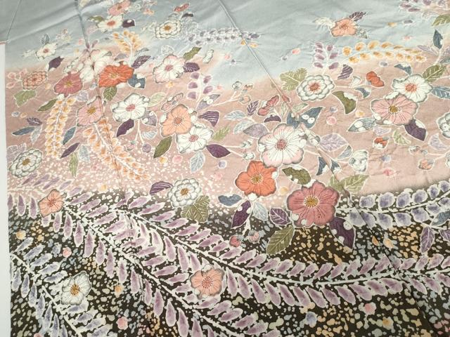 平和屋着物●訪問着　辻が花　暈し染め　金彩　正絹　逸品　AABH3700cs_4
