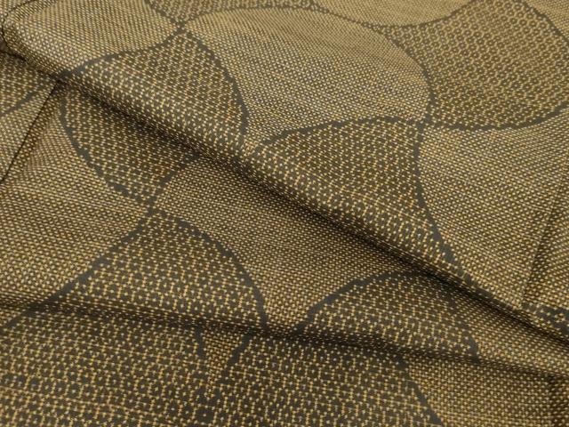 平和屋着物●本場大島紬　一元7マルキ　幾何学文様　正絹　逸品　AABH3706cs_5